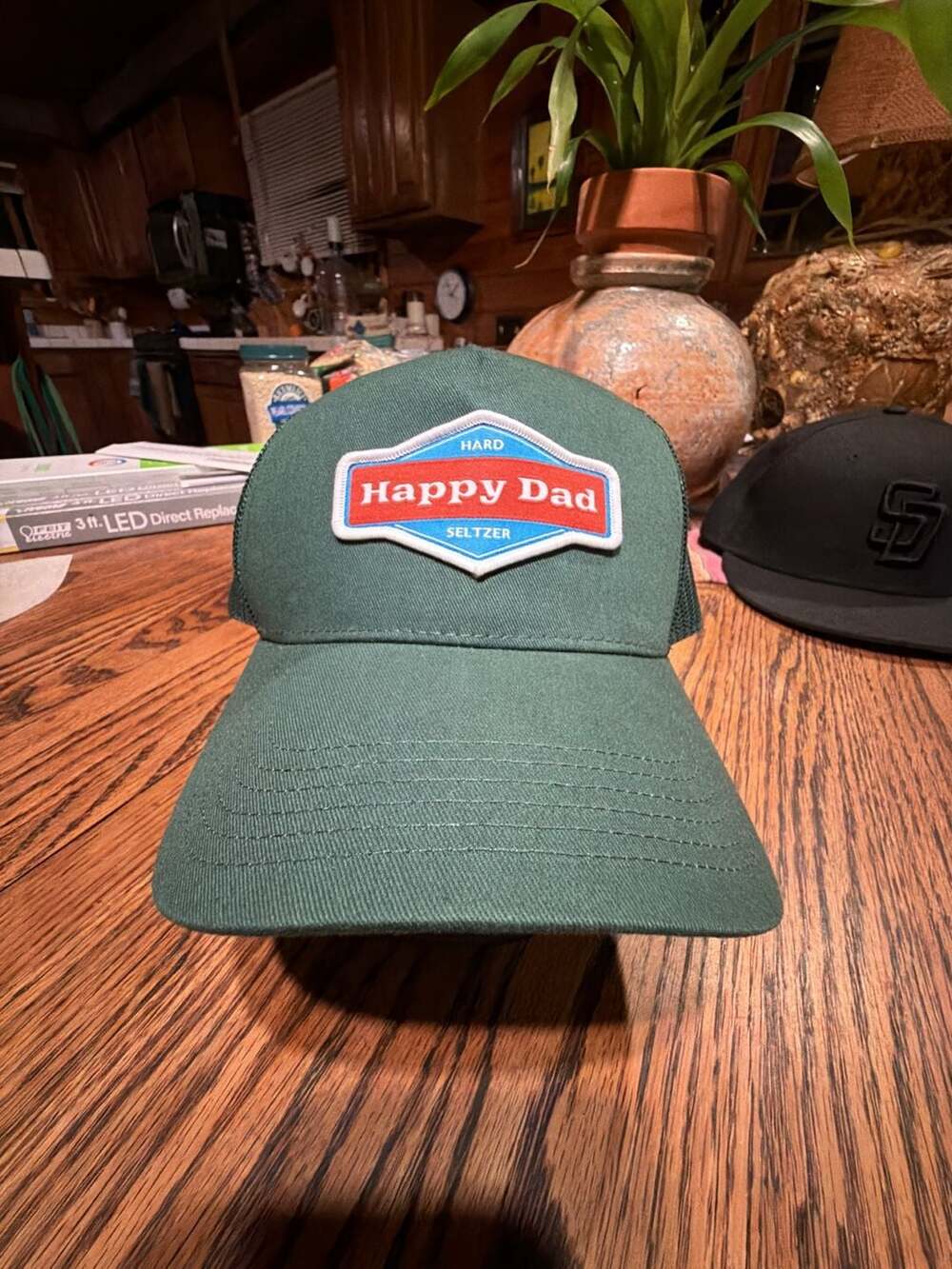 Happy Dad Hard Seltzer Green Mesh Trucker Hat Snapback Cap